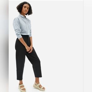 Everlane Utility Barrel Pants, Black, Size 8